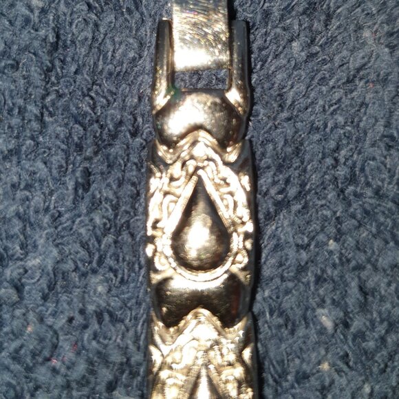 Gorgeous Silver Linked Bracelet with Blue Teardrop Crystal Rhinestones - Picture 13 of 17